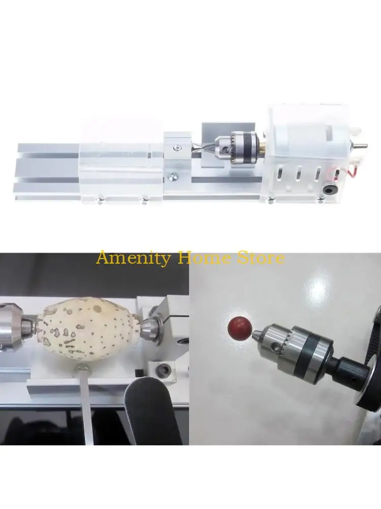 F26C Mini Lathe Beads Machine Dustproof Glass Cover with Convective Cooling Hole