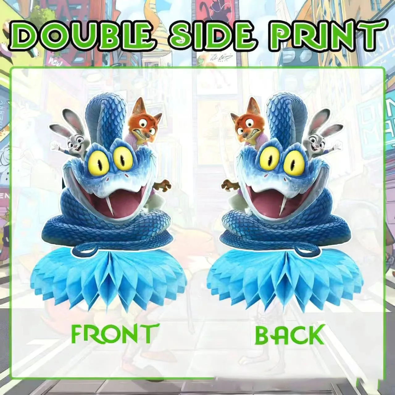 Cartoon Zootopia Judy Nick Theme Honeycomb DesktopDecor Kids Birthday Party Table Toppers Decor Baby Shower Gifts Supplie view 2