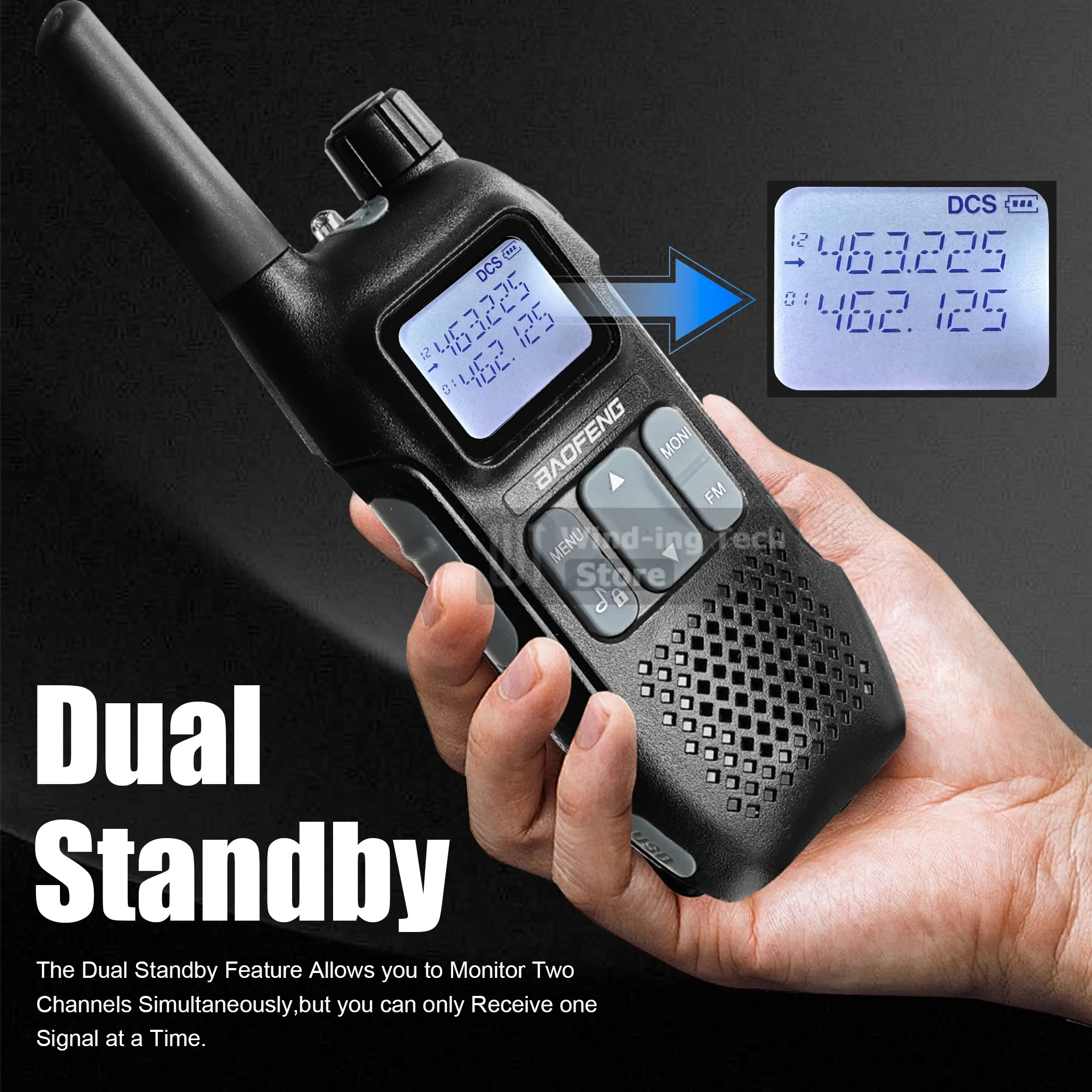 Baofeng BF-T8 MINI Walkie Talkie UHF MINI USB Charger High Capacity Ham Radio 1500mAh 99CH Kids Gift Toy Dual Standby Radios