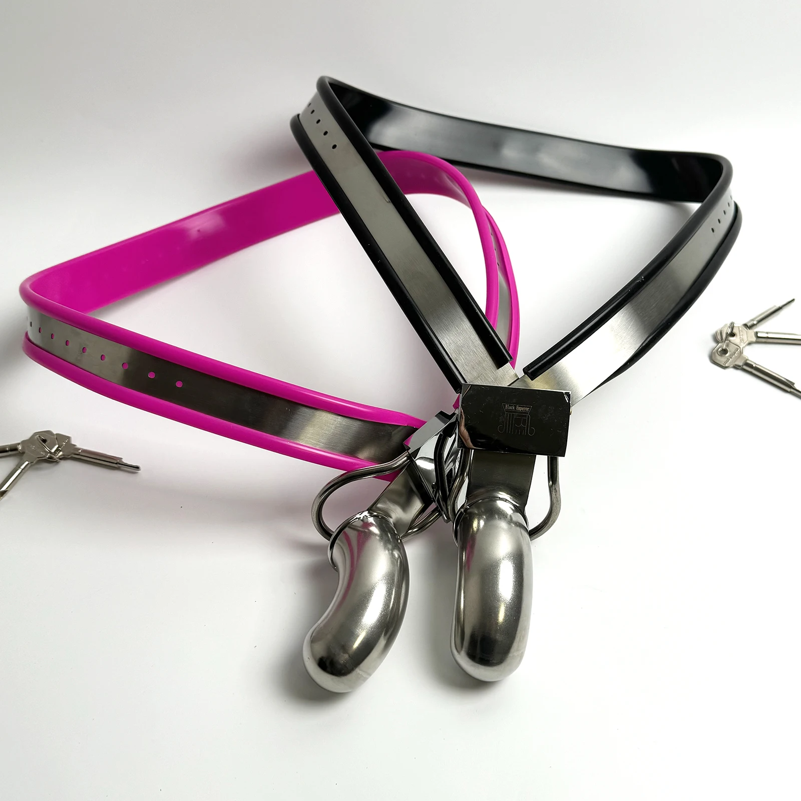 الفولاذ المقاوم للصدأ حزام العفة قفص القضيب BDSM عبودية قفص قفل جهاز قابل للتعديل الخصر قفل ديك BDSM عبودية لعب للرجل #3