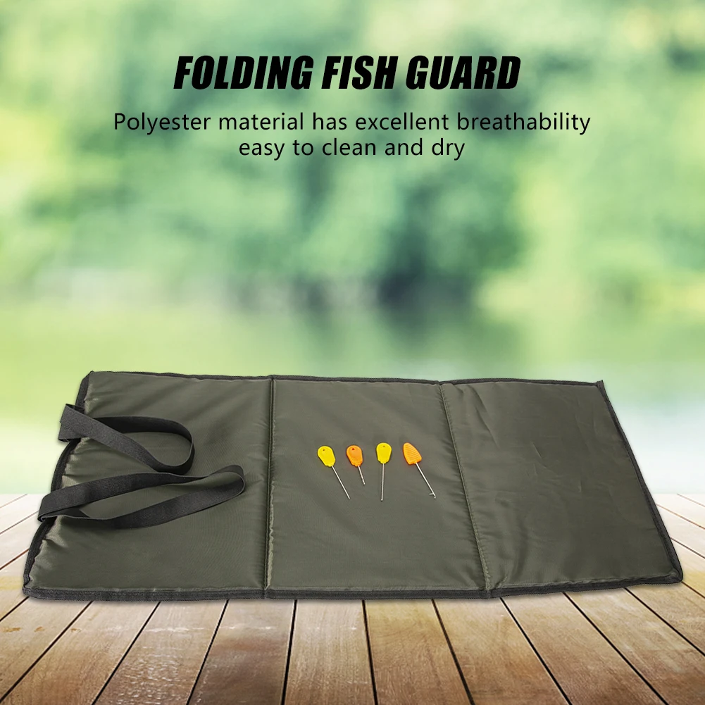 3 Layers Fishing Unhooking Pad Multipurpose Foldable Carp Landing Mat Breathable Fish Protection Sponge Pad for Outdoor Supplies