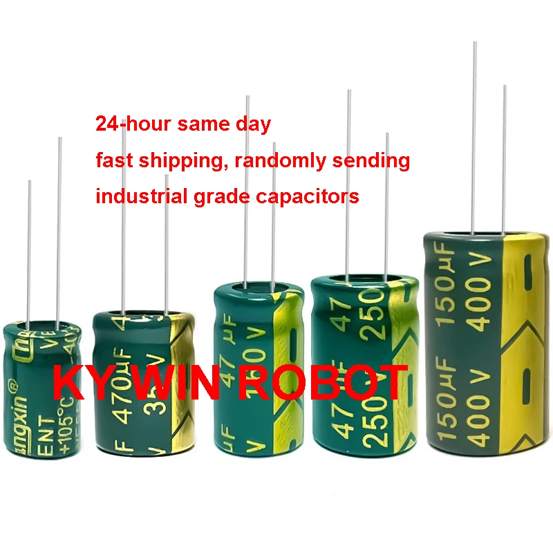 Radyal Alüminyum Elektrolitik Kondansatör Yüksek Kaliteli Uzun Ömürlü 6.3V 10V 16V 25V 35V 50V 100V 450V Elektronik Bileşenler