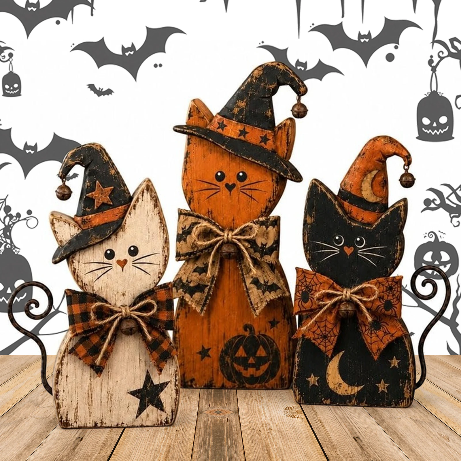 3 Pcs Resin Tabletop Figurines Mantel Tabletop Display Autumn Harvest Home Decor for Mantel Shelf Table Centerpiece Indoor Decor