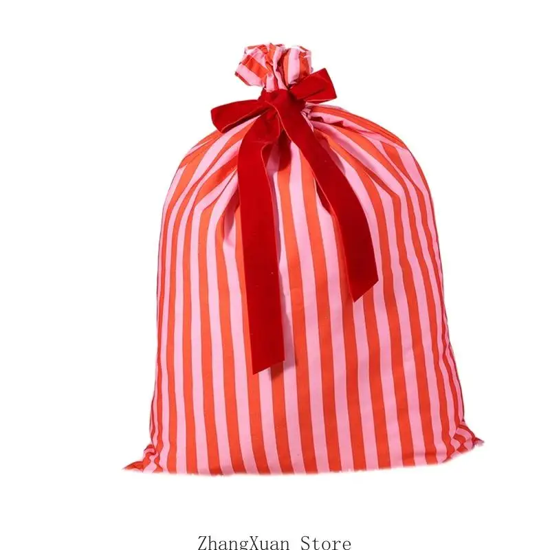 Weihnachtsgeschenktüte mit Kordelzugverschluss für Präsentation und Süßigkeitenservice 3XUF – Detail 3