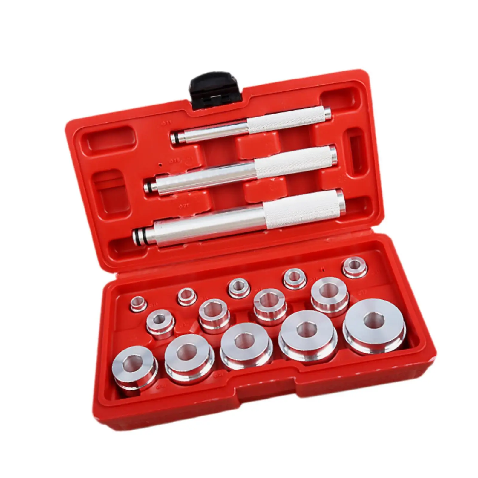 Red Aluminum Alloy Bearing Race Seal Install Driver Set Universal Bushing Remover Kit for Auto Motorbike Wheel Repair