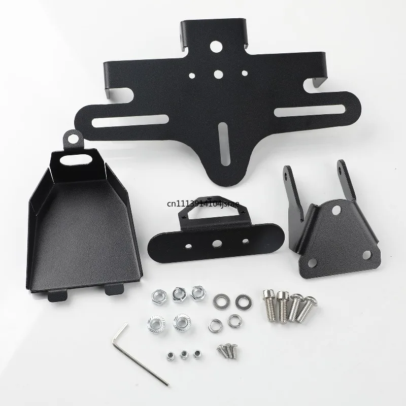 Suitable for 703RR modified accessories short tail license plate holder, foldable fender stainless steel accessories