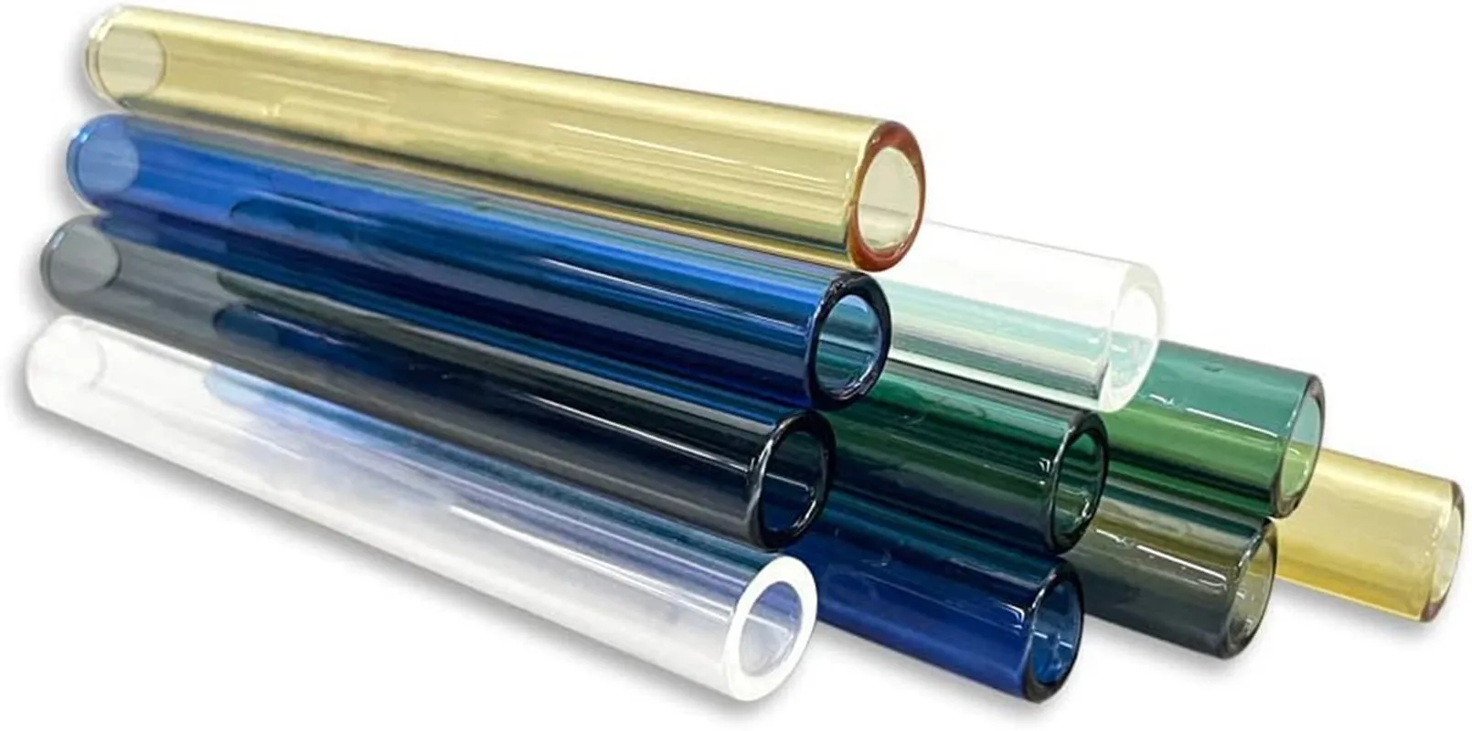 4Inch Long Colors Glass Borosilicate Blowing Tubes 10 mm OD 2mm Thick Wall Tubing for Various Applications