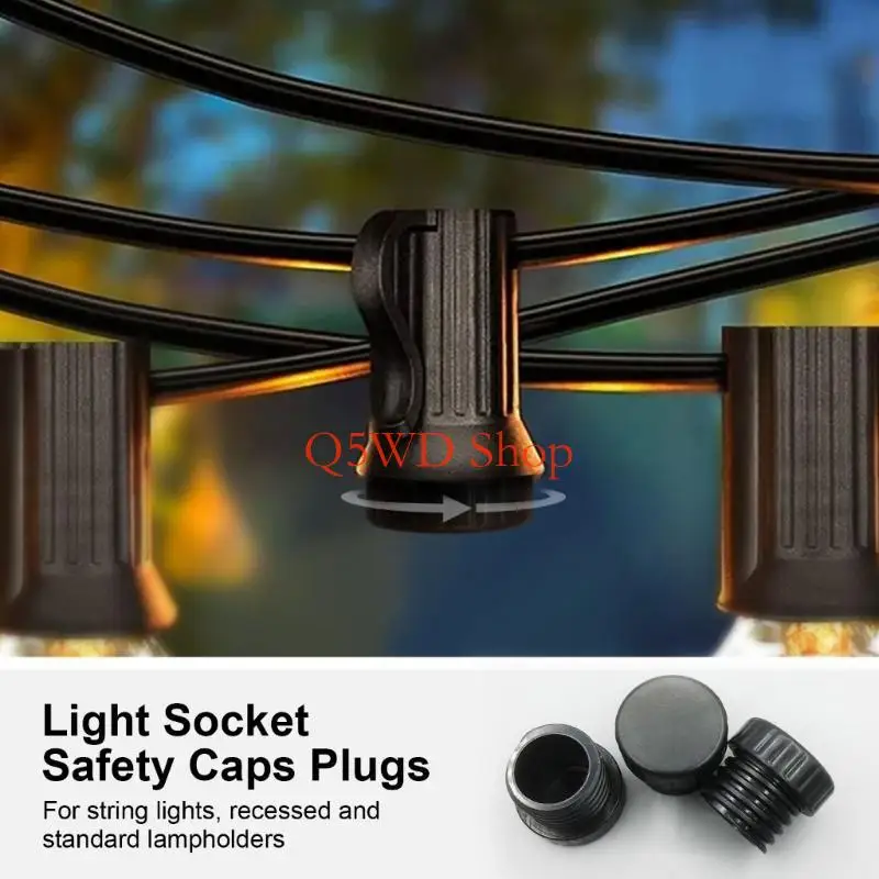 Q5WD Safety Caps Electrical Spare Part Recessed Fixture Caps ABS Simple Installation