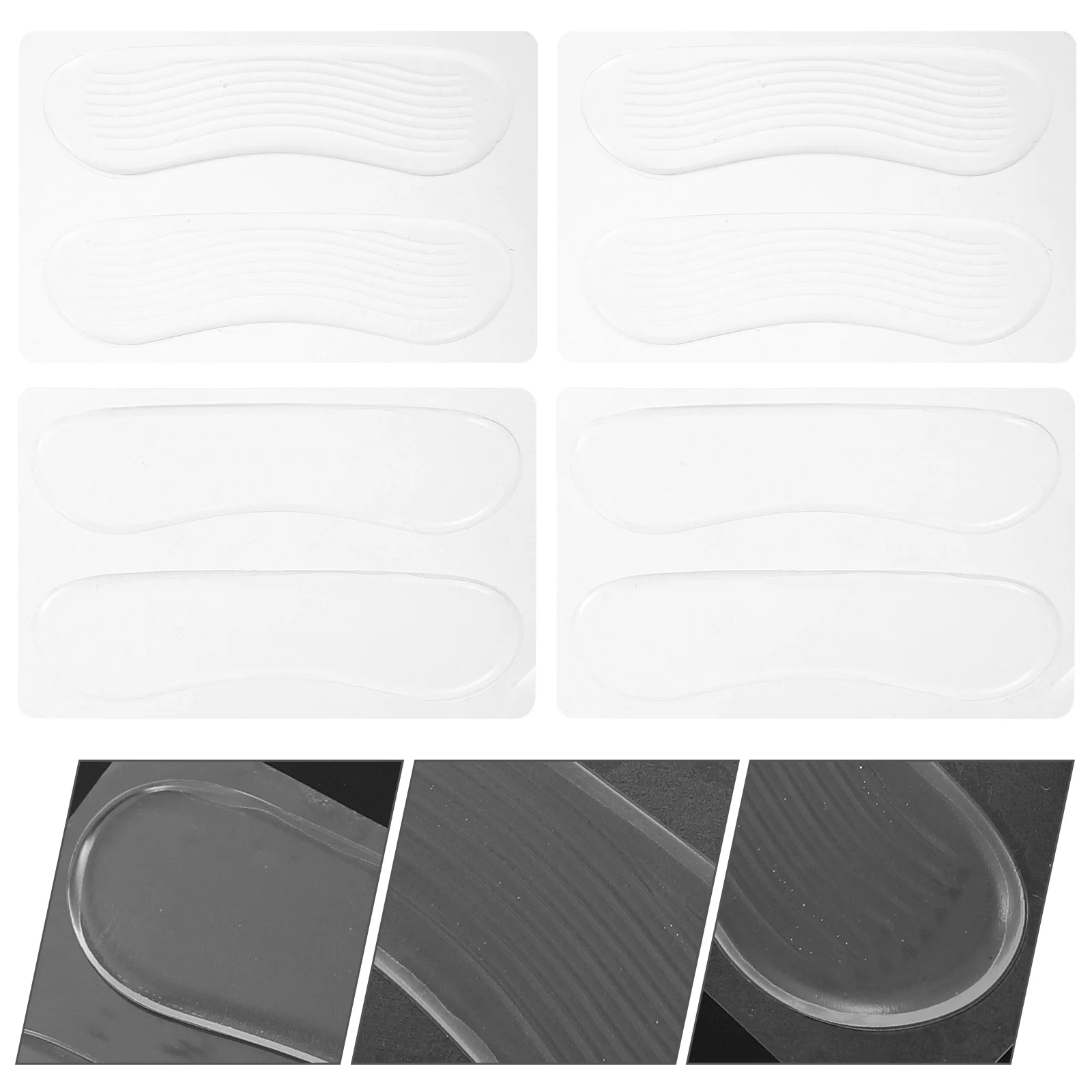 

8 Pcs Silicone Pads for Shoes Heel Grips Womens Women's Loose Foot Heels Silica Gel High Comfort