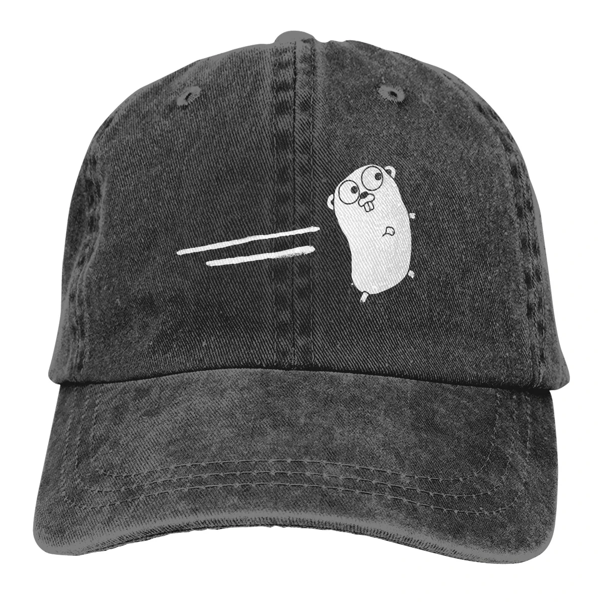 Summer Cap Sun Visor Golang Programming Mascot Hip Hop Caps Software Developer IT Coder Programmer Geek Cowboy Hat Peaked Hats