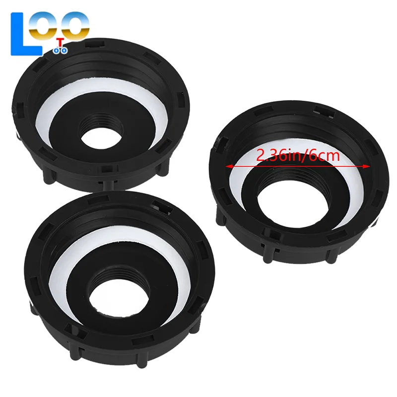 تركيبات خزان Ibc متينة S60X6 غطاء ملولب خشن 60 مم خيط أنثى إلى 1/2 بوصة، 3/4 بوصة، 1 بوصة موصل محول