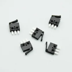 5pcs/lot black  camera switch reset detection stroke limit miniature 3-foot straight foot handle mini  small/micro switch