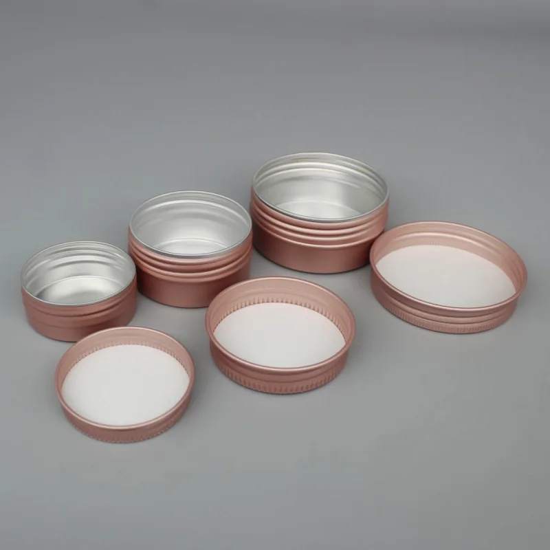 5g to 60g Aluminum Cream Jar Box Metal Tin Cans Cosmetics DIY Refillable Jar Tea Aluminum Pot