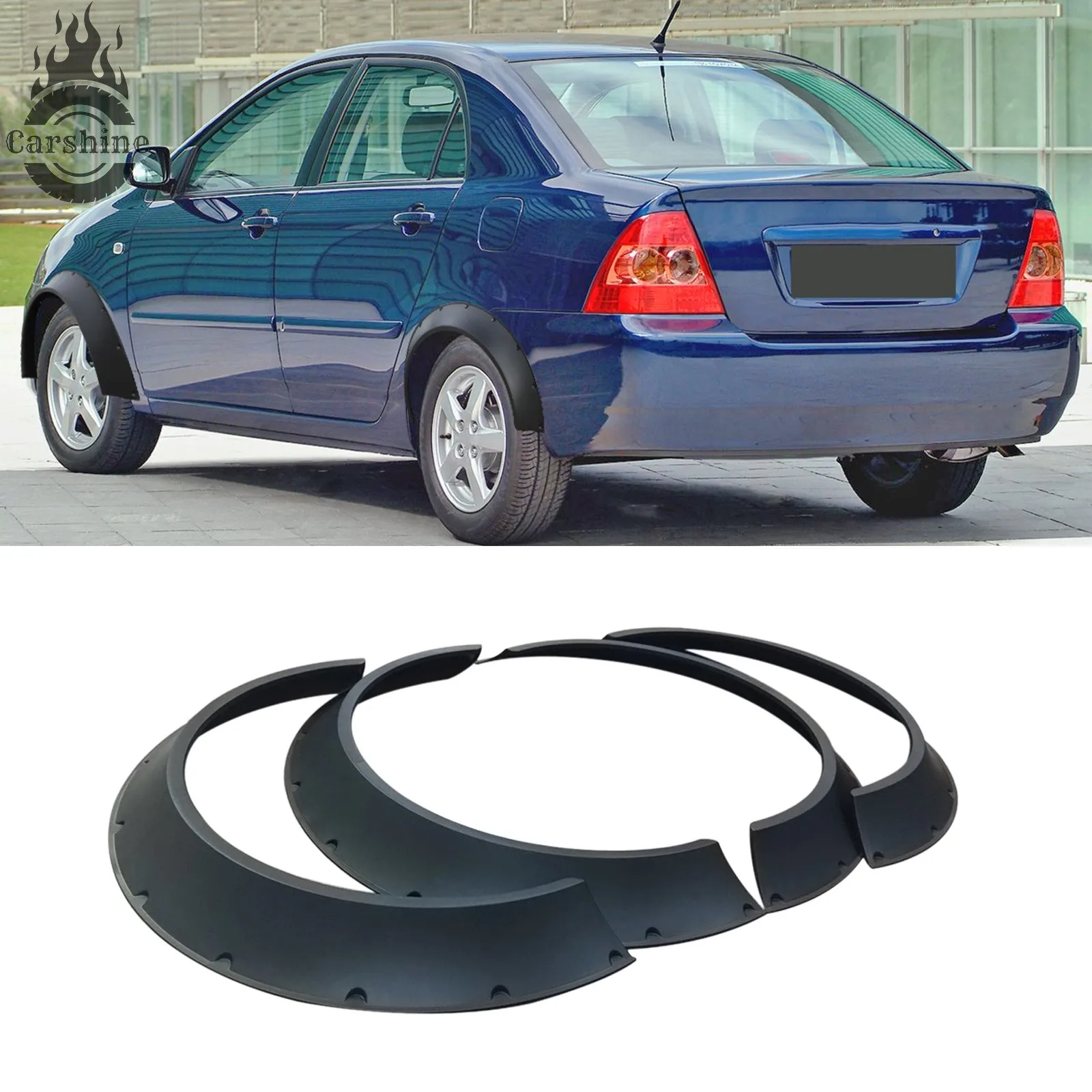 

Расширители колесных арок (фендеры) Bomm, комплект из 4 шт., черные, для Toyota Corolla