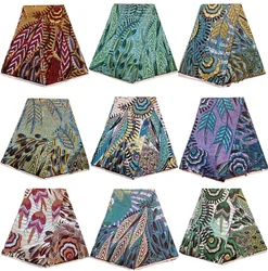 2023 Latest Design 6 Yards/lot African Fabric Gold Powder Ankara 100% Cotton Farbic For Sewing Wax Print Fabric