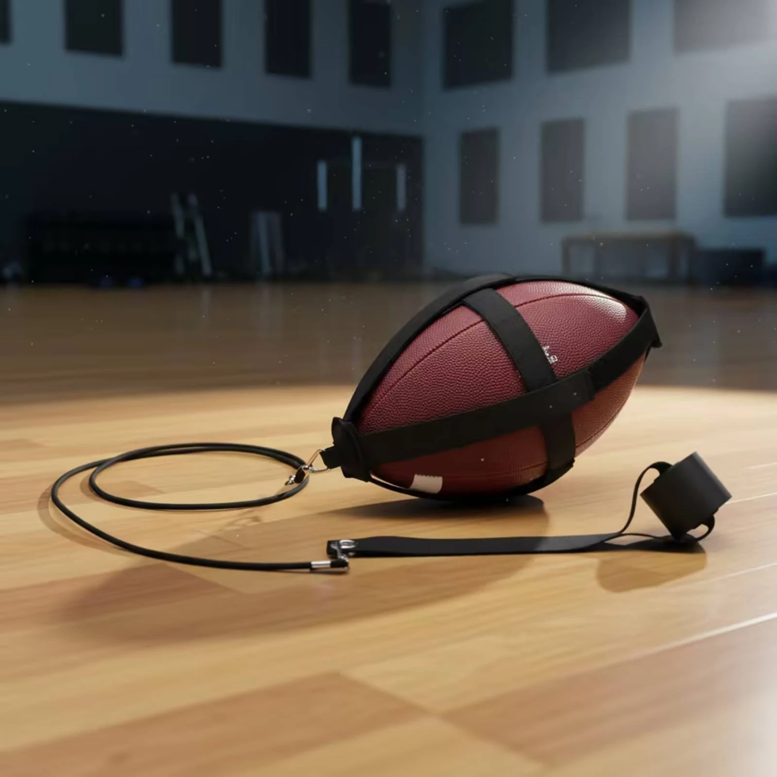 Football Rebounder Solo Football Coach with Elastic Cords Adjustable Portable for Quarterbacks, Passing Exercises