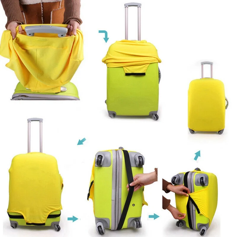 Luggage Protective Cover Solid Color Suitable for 18-28 Inch Suitcases