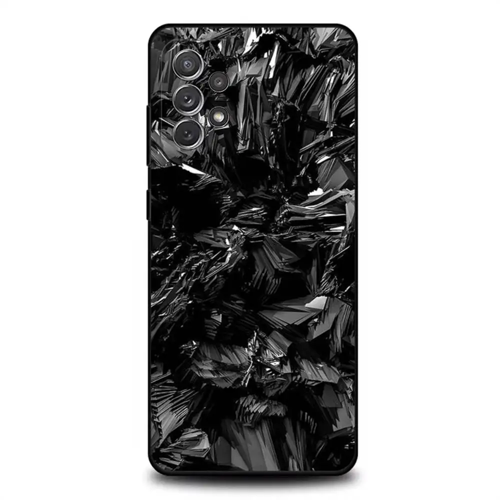 Coque de téléphone à motif en Fiber de carbone, étui souple noir pour Samsung S 25,24,23,22,30,21,10,9,Ultra,Plus,Lite,FE,4,5G