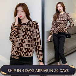 2024 Spring Autumn New Women's Sweaters Tailored For Design Sensation Unique And Lazy Style Chic Letter Knit Tops