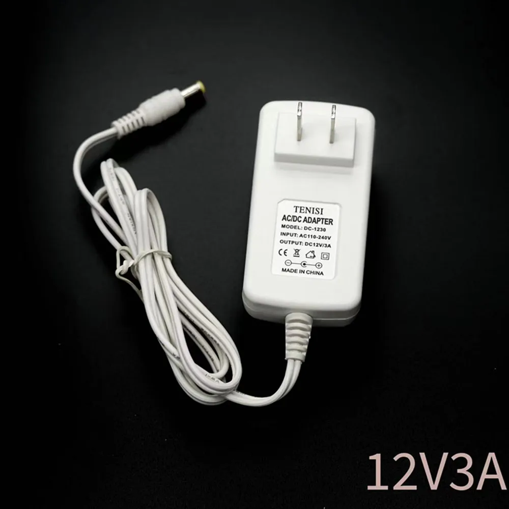 DC12V 1A 2A 3A Adapter Cấp Nguồn Vỏ Trắng 12V Máy Biến Áp Cho Đèn LED Dây Dây Đèn LED Dài Trợ Sáng đèn Lái US / EU