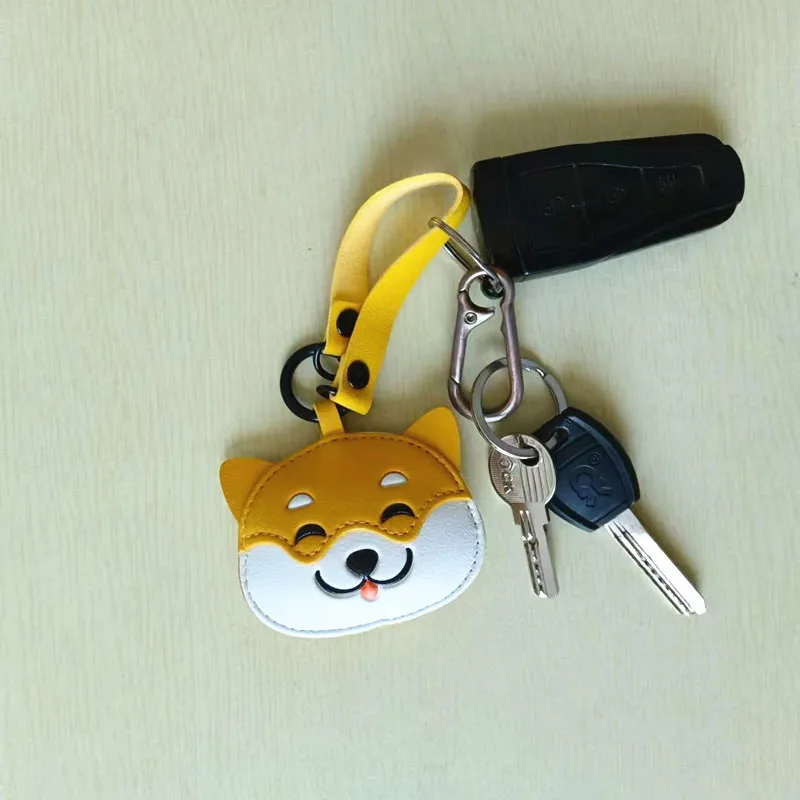 Japan Shiba Inu PU Keychain Kawaii Animal Dog Backpack Pendant Cartoon Toy Doll Kid Gift