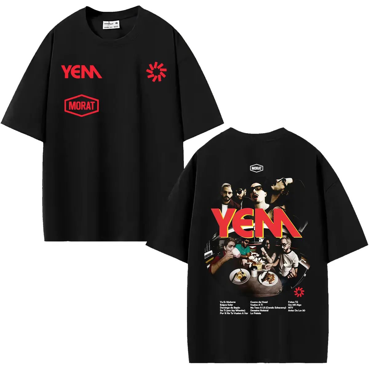 Camiseta de la gira mundial Band Morat Yem Ya Es Manana 2026, camiseta Vintage de Hip Hop Harajuku para hombres y mujeres, camisetas de verano, camiseta 100% de algodón