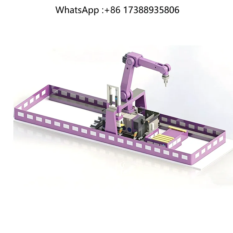 Six Axis Fully Automatic CNC Machine Robotic Arm Turnkey Line Solution PLC/Servo Motor Control for Industrial