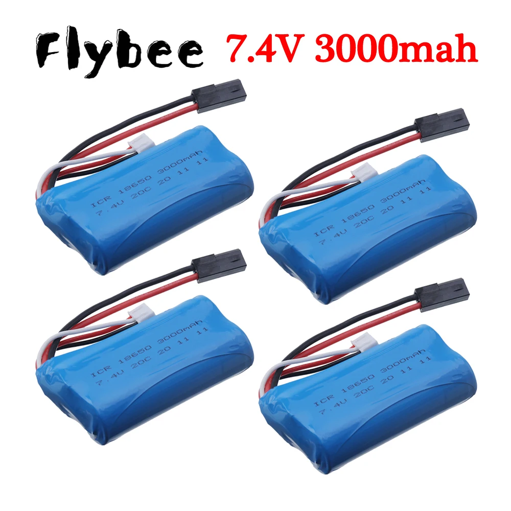 18650 7.4V 3000Mah Li-ion Battery 2S For MJX T40 T40C F39 F49 T39 Syma 822 RC Helicopter Drone Part for BG1518 BG1513 BG1515