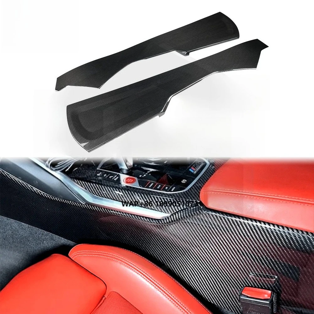 

Real Dry Carbon Fiber Car Center Interior Trim for M3 G80 G81 M4 G82 G83 Upgrade Center Console Cover Dashboard Trim