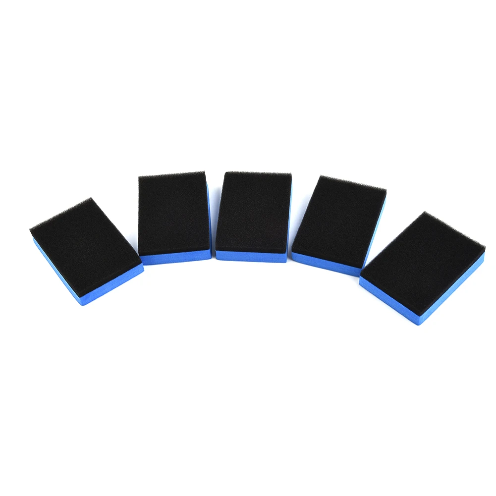 Набор губок для автомобильного покрытия, автомобильное покрытие, губка из ЭВА, сменное стекло, 5 шт., вощение 7,5*5*1,5 см, аппликатор синий + черный