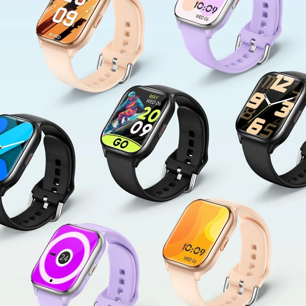 Смарт-часы в спортивном стиле для мужчин и женщин, большой экран 1,85 дюйма, циферблат в Парижском Стиле, водонепроницаемые 1 атм, большая работа от батареи, 100 + Спорт