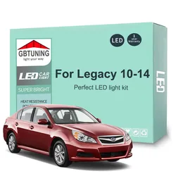 14Pcs Cars Accessories For Subaru Legacy V MK5 2010 2011 2012 2013 2014 Canbus Dome License Plate LED Interior Light Bulb Kit
