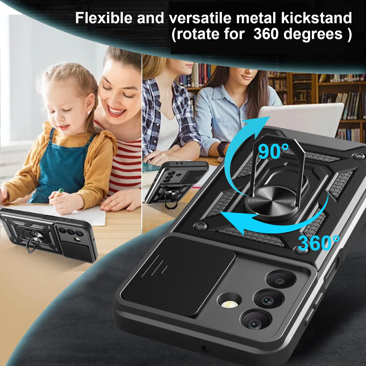 حافظة مدرعة مقاومة للصدمات لهاتف سامسونج جالاكس A26 5G غطاء هاتف حامل السيارة لهاتف سامسونج جالاكسي a26 عدسة الكاميرا حماية Fundas