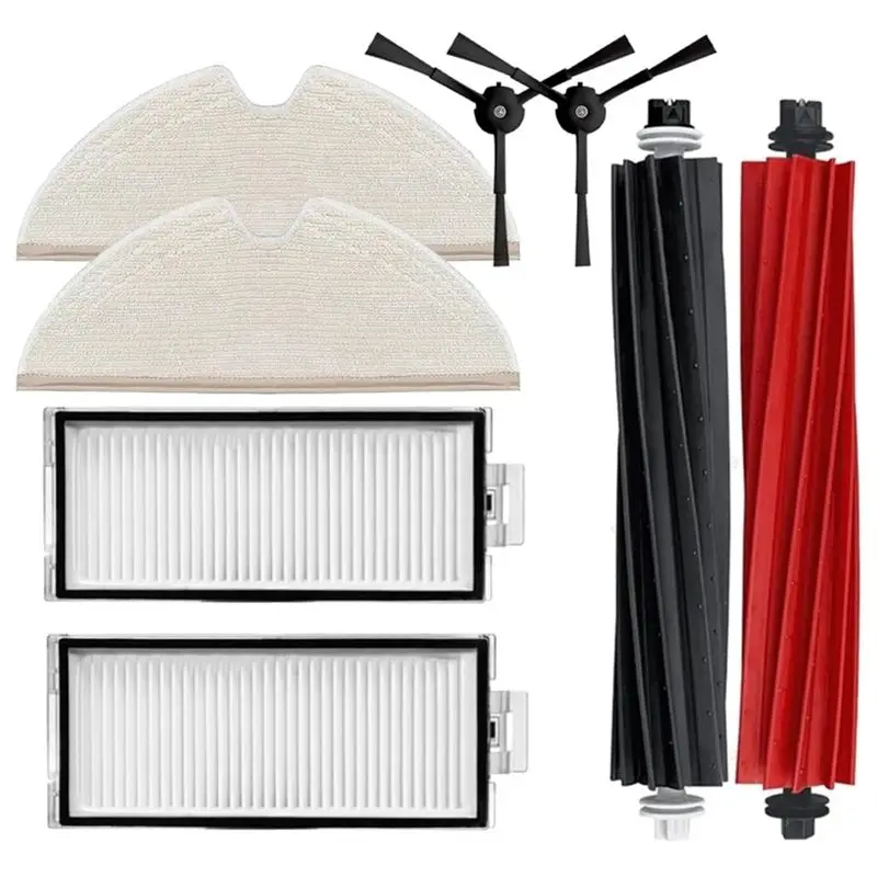 

AEE8-вакуумная основная боковая щетка Hepa-фильтр, набор запасных частей для швабры для робота-пылесоса Roborock Q8 MAX, MAX Plus