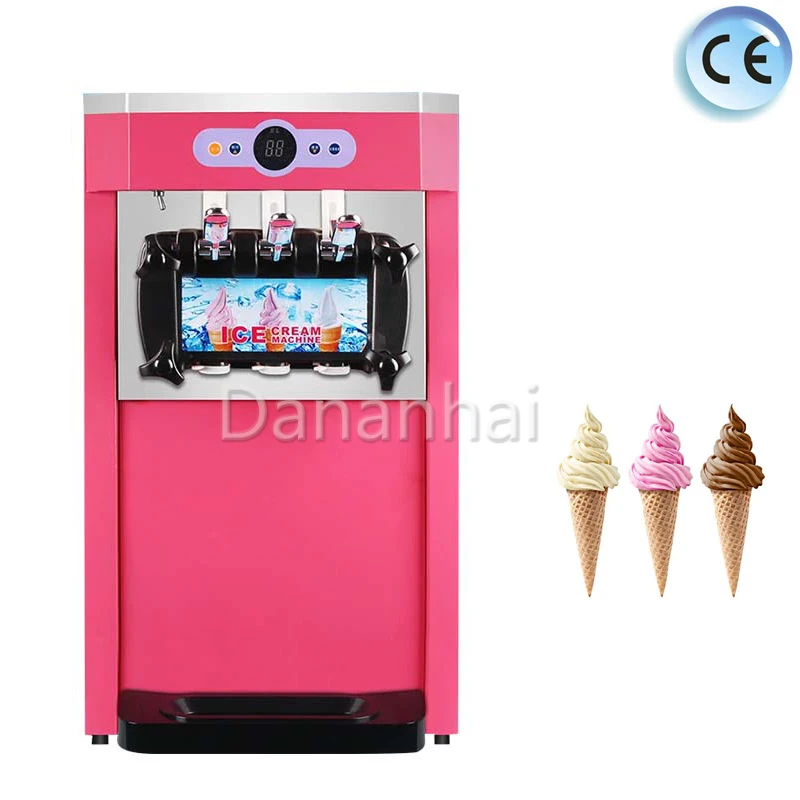 

Commercial Italian Ice Cream Machine Multifunctional Stainless Steel Body Frozen Yogurt Machine