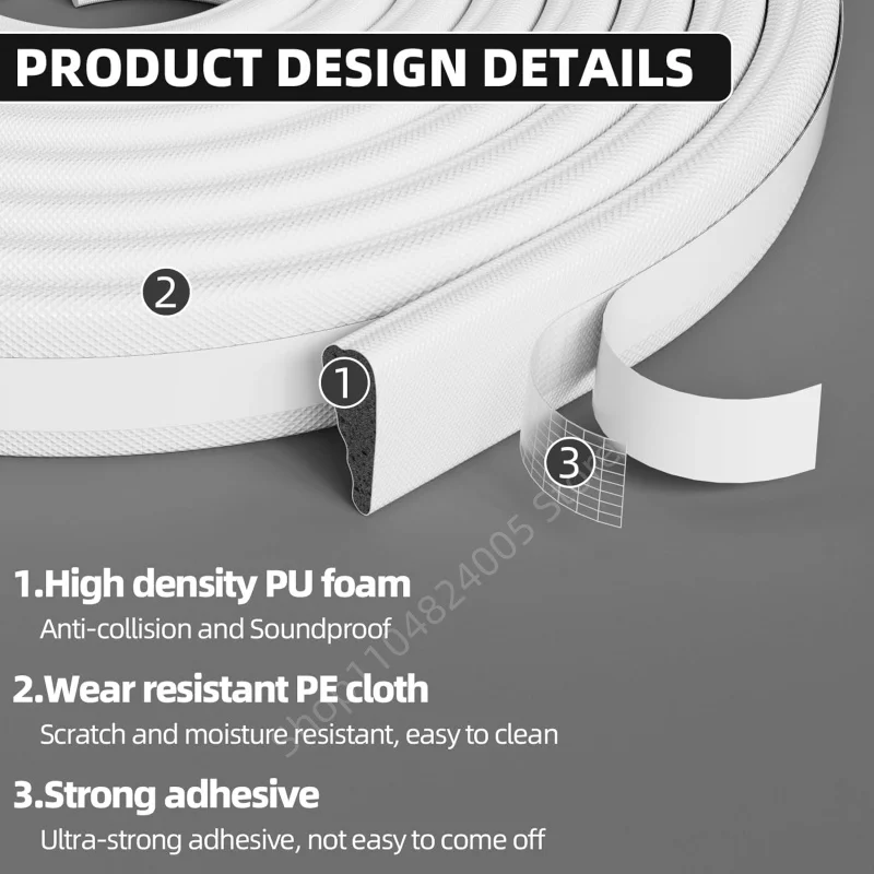 5M New Door and Window Seals High Density PU Wedge Weather Stripping Seal Strip Doors Gap Filler Noise Blocker Foam Tape Sealing