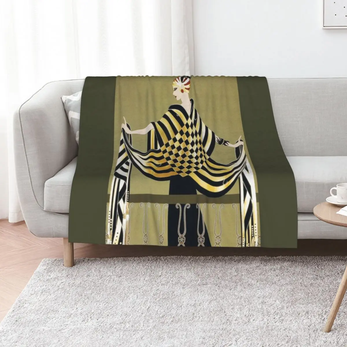 LADY OF THE CHESS Art Deco Beauty Fashion Throw Blanket Shaggy decorative anime for winter Polar Blankets