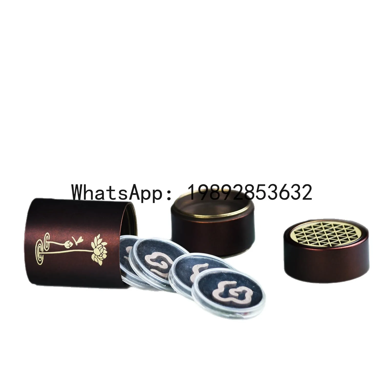 

Fg portable xiaoxiangyun pure copper portable incense burner chinoiserie aromatherapy burner stereo incense tube