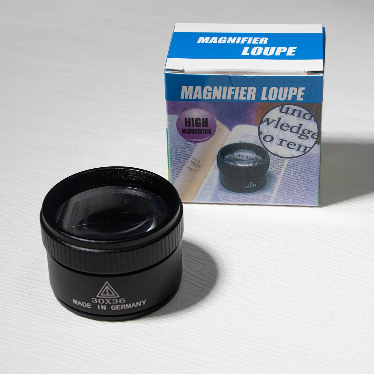 30X Magnifying Glass for Precision Work K9 Optical Lens Monocle Watch Magnifier Loupe Handheld Coin Stamps Jewelry Loupe