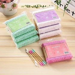 Cotonete Double Head Cotton para Mulheres, Maquiagem Cotton Buds, Dica para Medicina, Varas de madeira, Limpeza de orelhas de nariz, Ferramentas de saúde