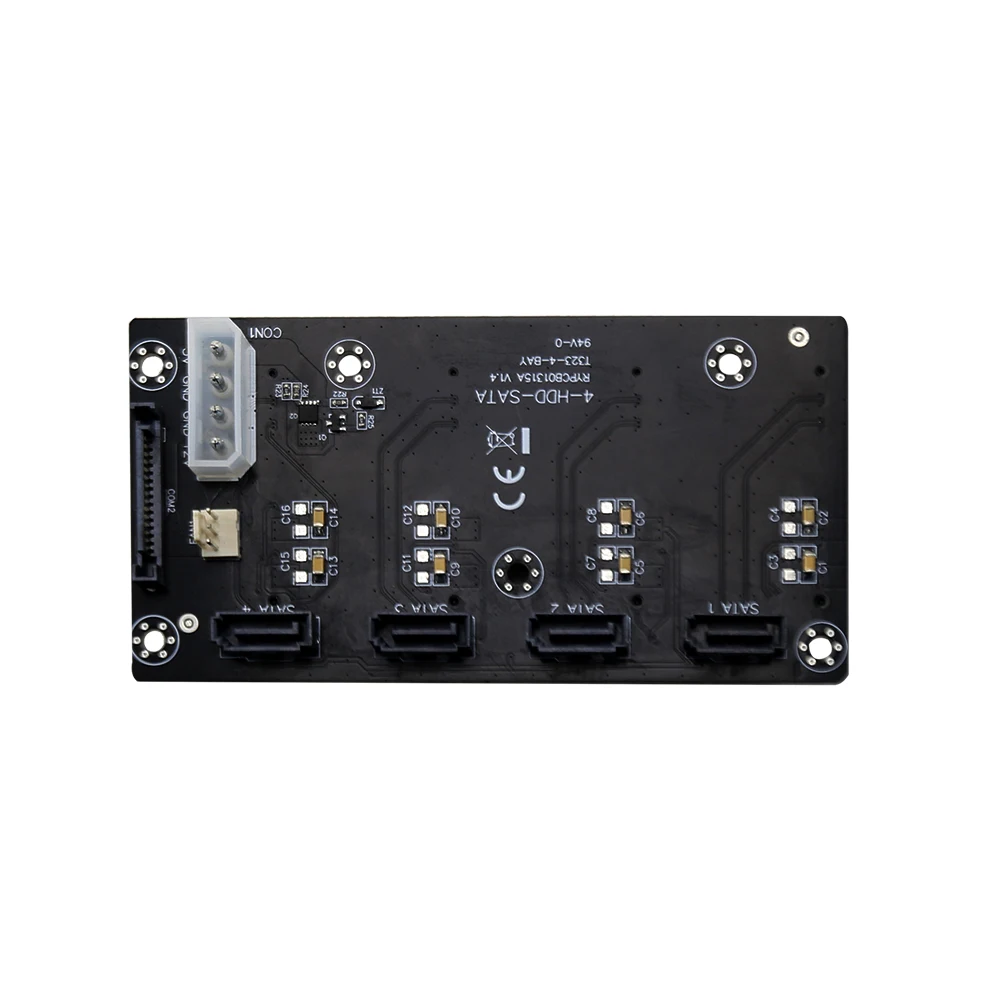 4 Bay SATA Hard Drive Adapter Board - Expand Storage Up to 4 Drives 9V CE Certified, for PC, Server, NAS - V1.2