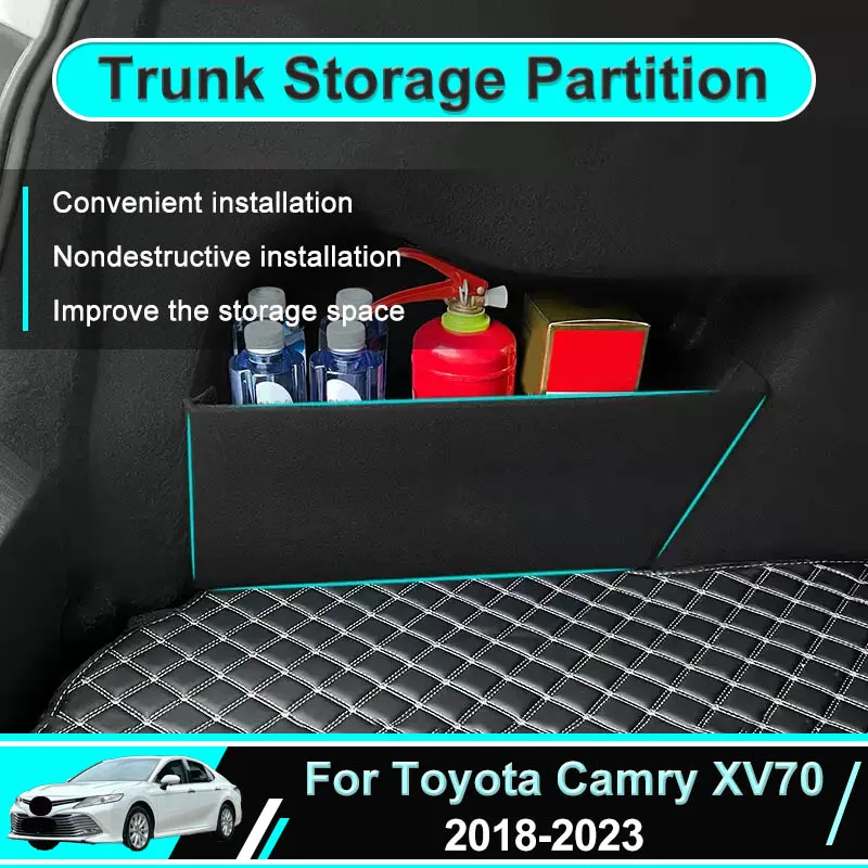 

Коробка для хранения багажника автомобиля для Toyota Camry Daihatsu Altis XV70 2018 ~ 2023, боковое хранилище, автозапчасти, аксессуары для интерьера, инструменты