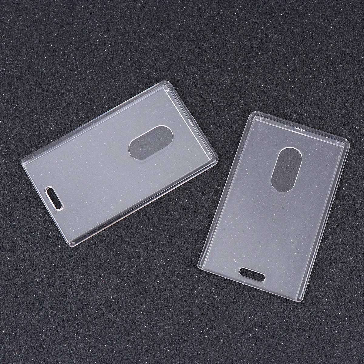 

6pcs Id Badge Holder Acrylic Business Badge Holders Credit Card Protector Waterproof Name Tag Case For Office School