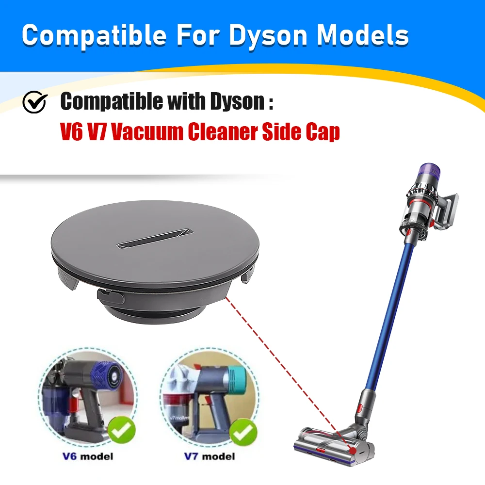 フロアブラシサイドカバーアタッチメント Dyson V6/V7 ダイレクトドライブコードレス掃除機ブラシロッドエンドキャップカバーアクセサリー