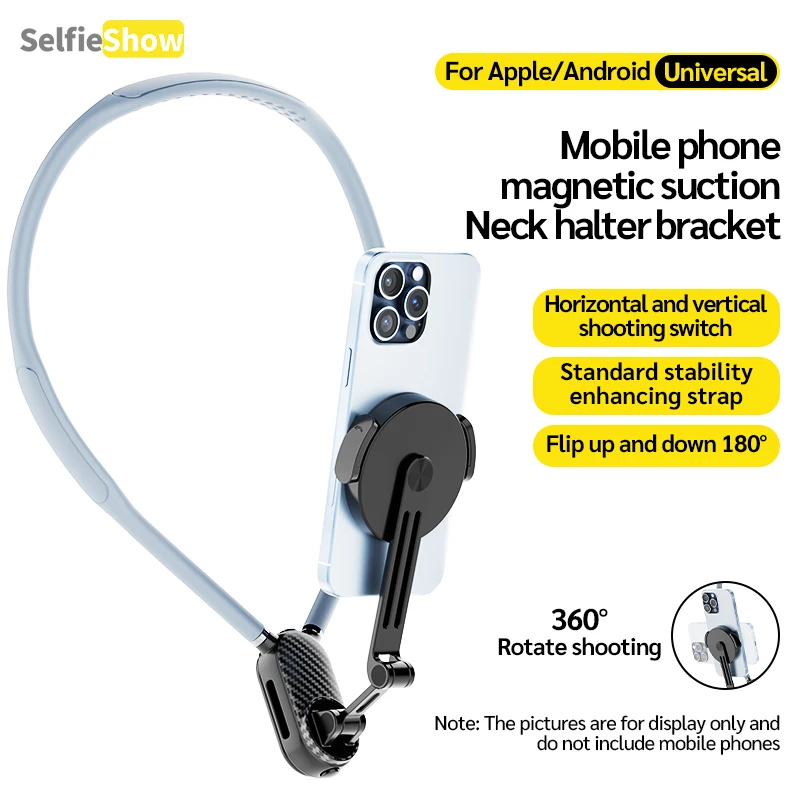 

Magnetic Mobile Holder Wearable Neck Hanging Phone Stand Bracket First Perspective Recording of Life For iPhone Xiaomi Samsung