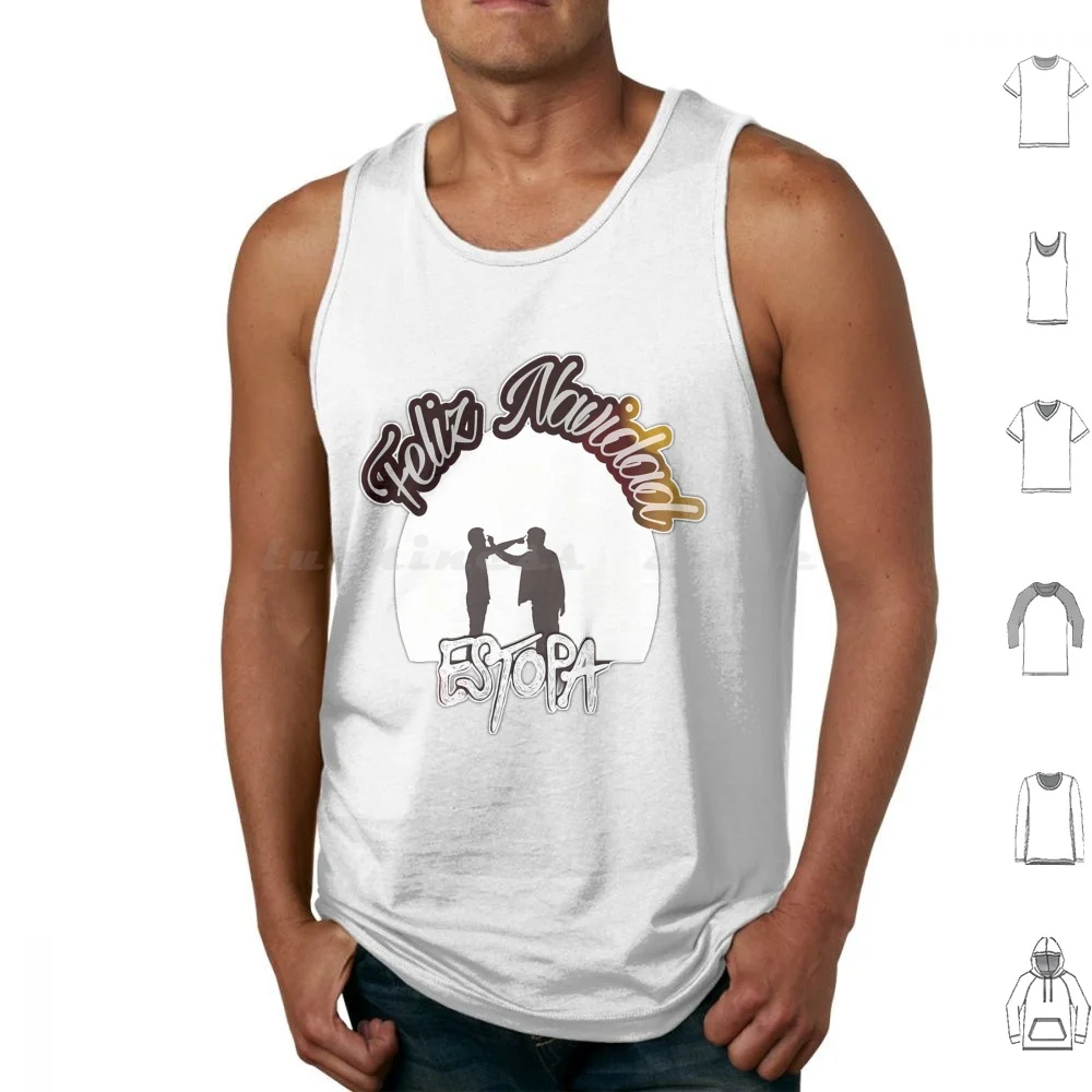 Estopa Tank Tops Print Cotton 25 Tow Estopy Estopia David Mu ? Oz Jose Mu ? Oz Stop Pub Beers Music Bast Logo Fire Stoppic