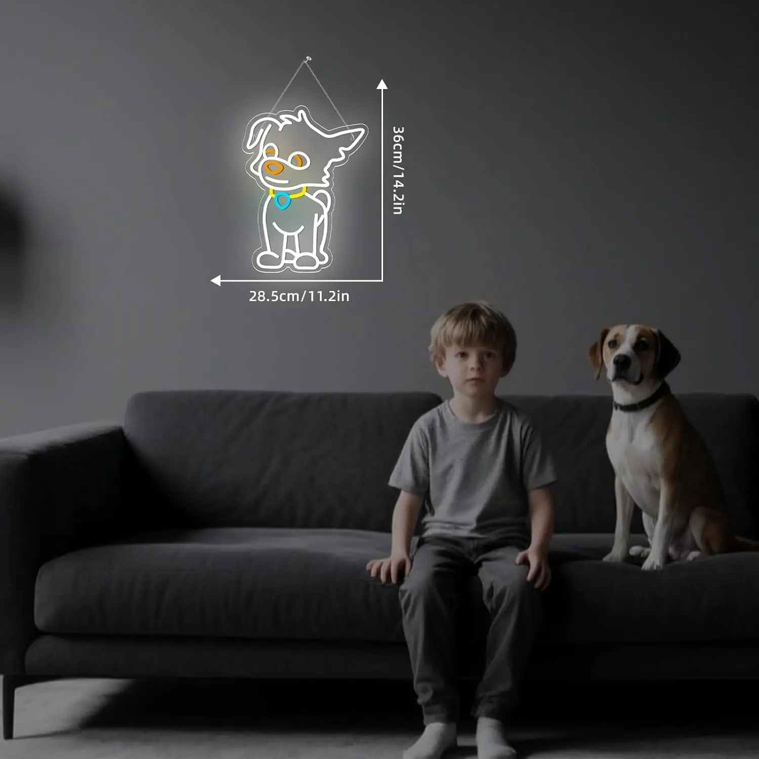 Dog Neon Sign USB Powered LED Dimmable LED Neon Light for Bedroom Club Livingroom Man Cave Party Shop Decor Personzalized Gift