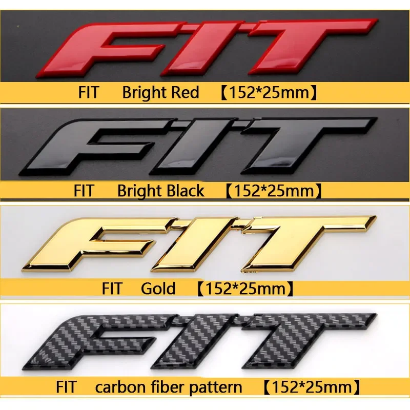 For HONDA series CIVIC Accord CITY FIT fit refir i-VTEC JAZZ 4WD logo letter car stickers English label rear trunk accessories view 6