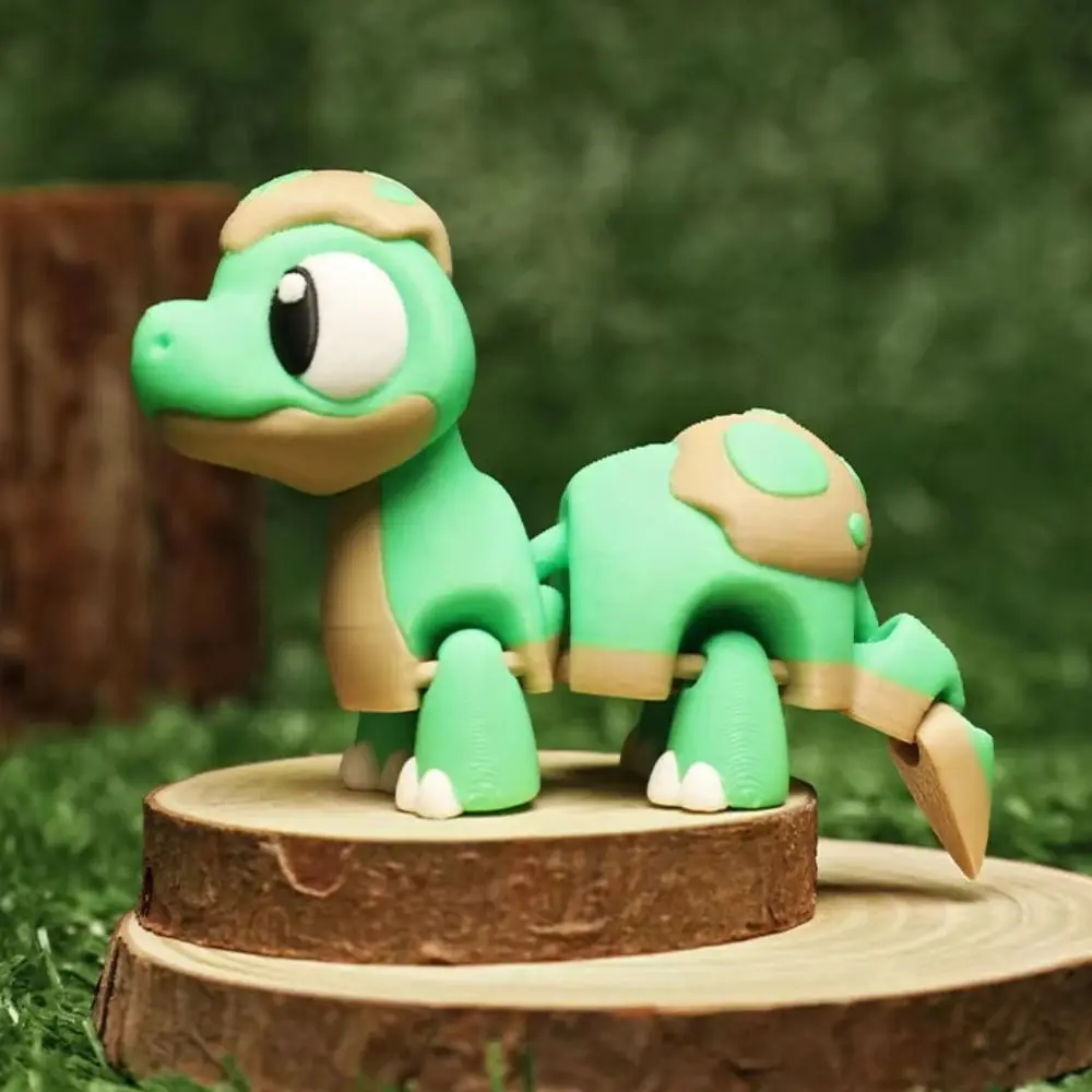 Swinging Simulation Dinosaur Model Joint Movable Collection Little Dragon Animals Ornaments Green Dinosaur Cartoon
