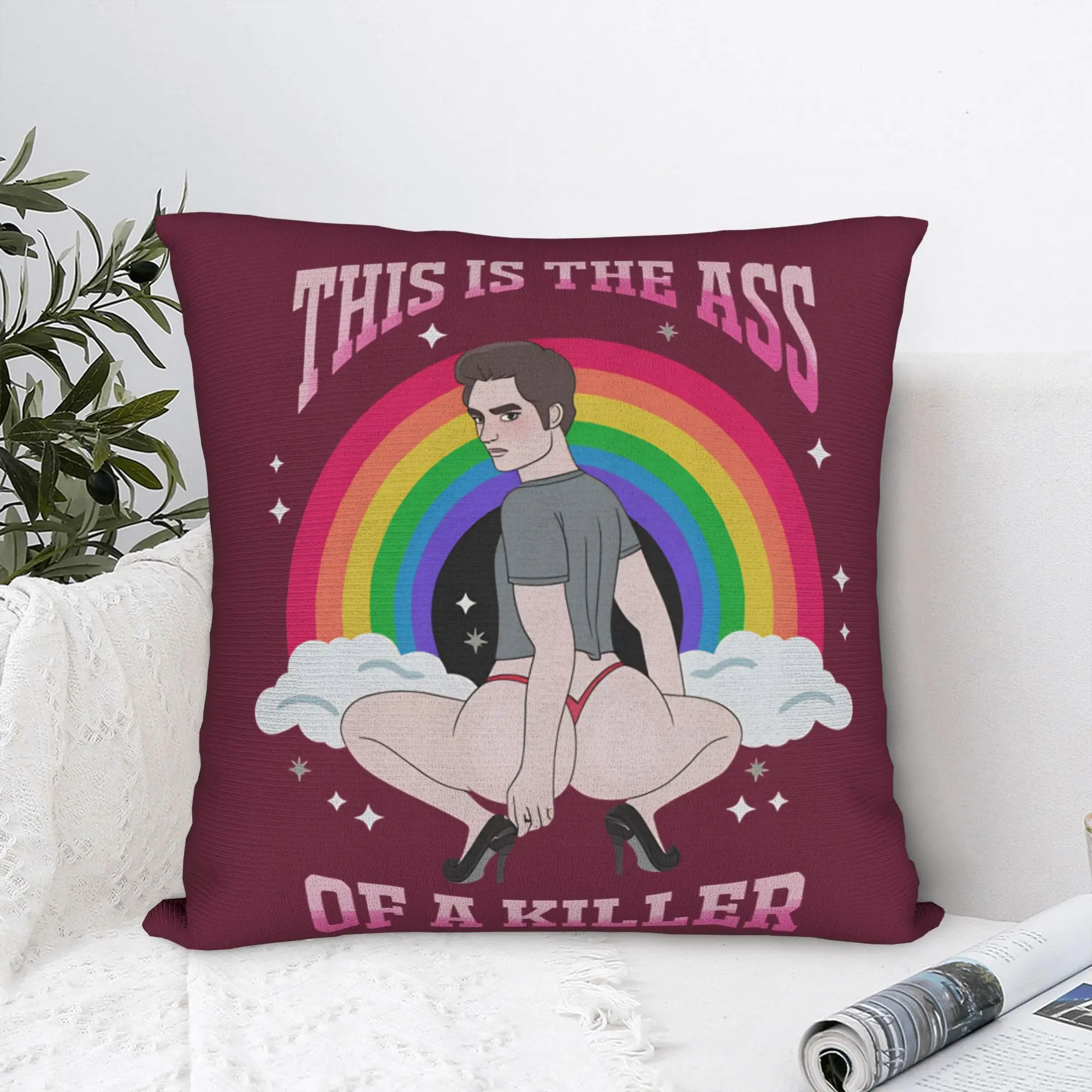 Funny Edward Cullen Jacob Twilight   Pillow Case  Soft Pillow Cover Cute Funny Pillowcases For Sofa Couch Bed Living Room